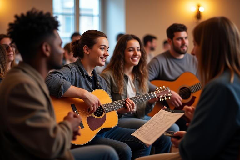 Association culturelle enregistrant un projet musical local